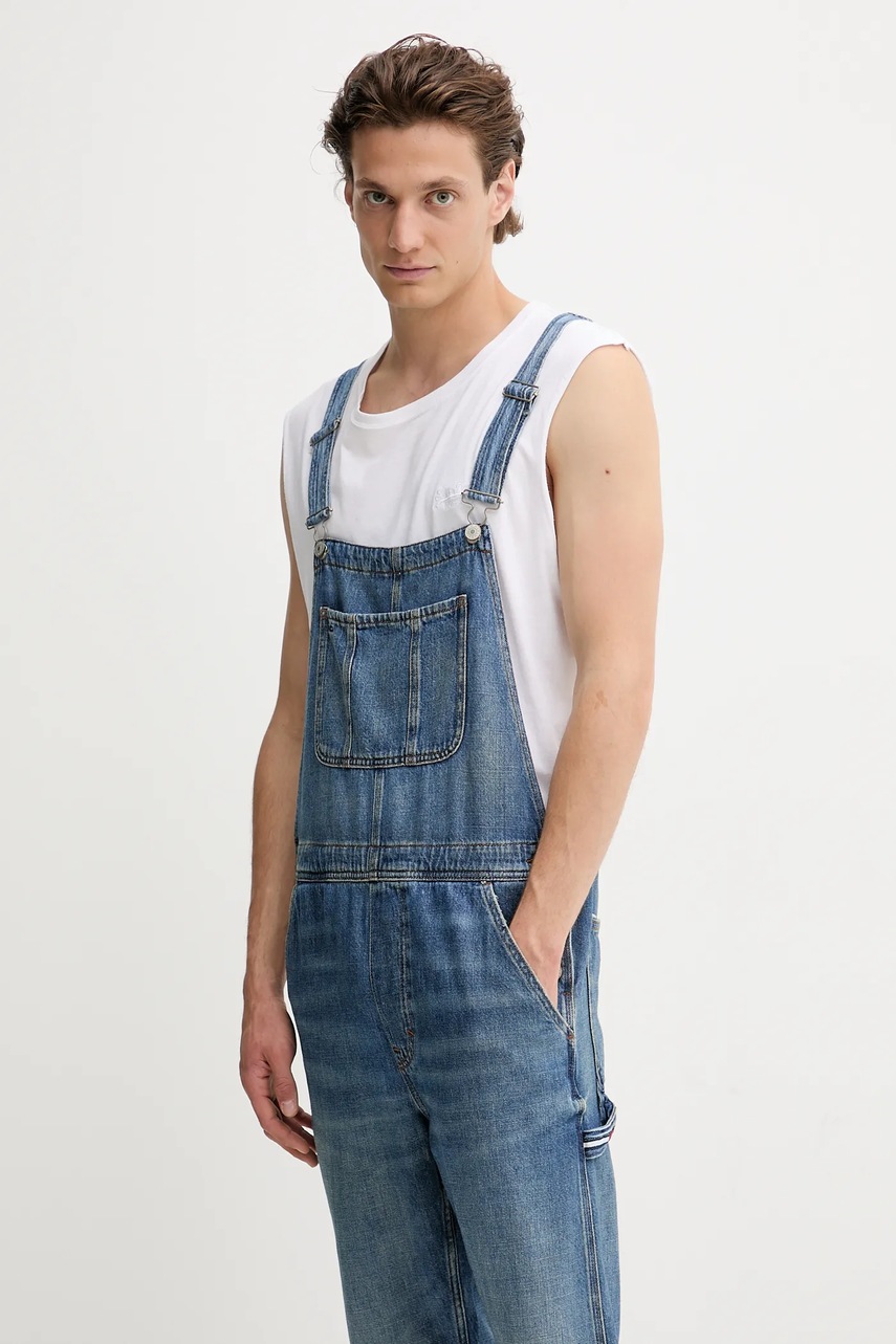 Τζιν σαλοπέτα Tommy Jeans χρώμα: μπλε, DM0DM21244 φωτογραφία