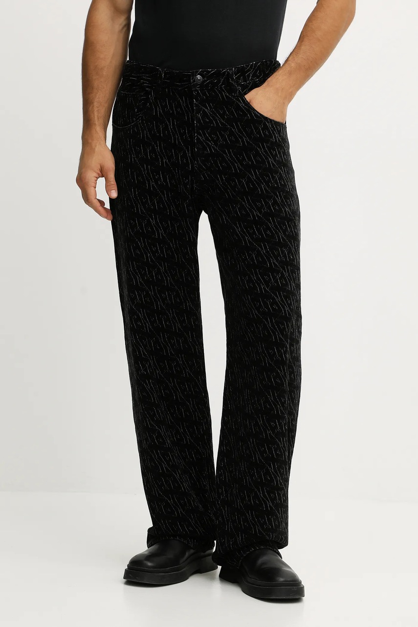 Armani Exchange pantaloni culoarea negru, drept, XM000076 AF18821