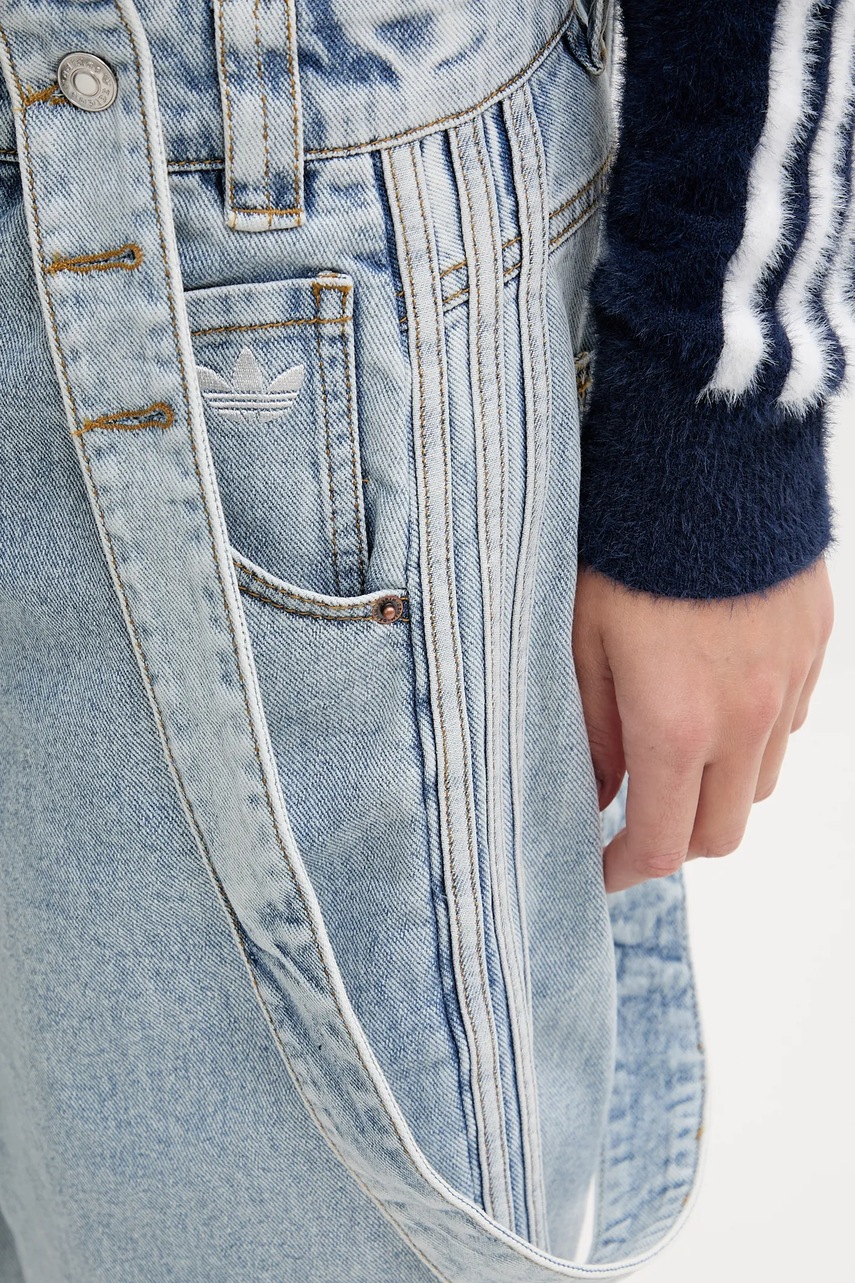 Τζιν σαλοπέτα adidas Originals Pride x Jeremy Scott χρώμα: μπλε, JY2022 φωτογραφία