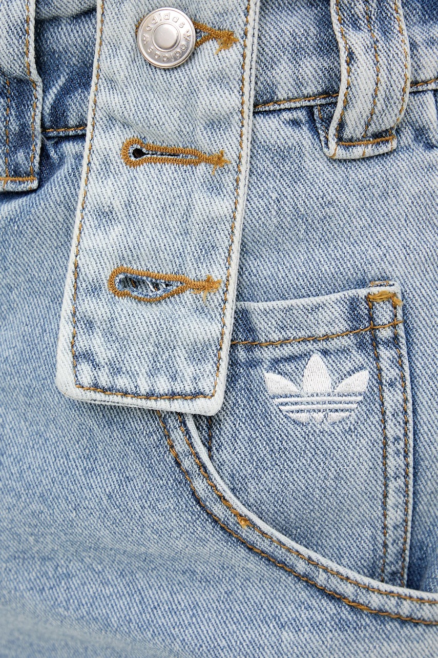 Τζιν σαλοπέτα adidas Originals Pride x Jeremy Scott χρώμα: μπλε, JY2022 φωτογραφία