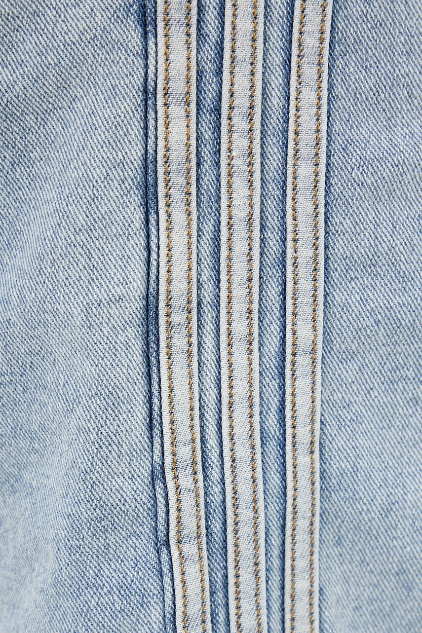 Τζιν σαλοπέτα adidas Originals Pride x Jeremy Scott χρώμα: μπλε, JY2022 φωτογραφία