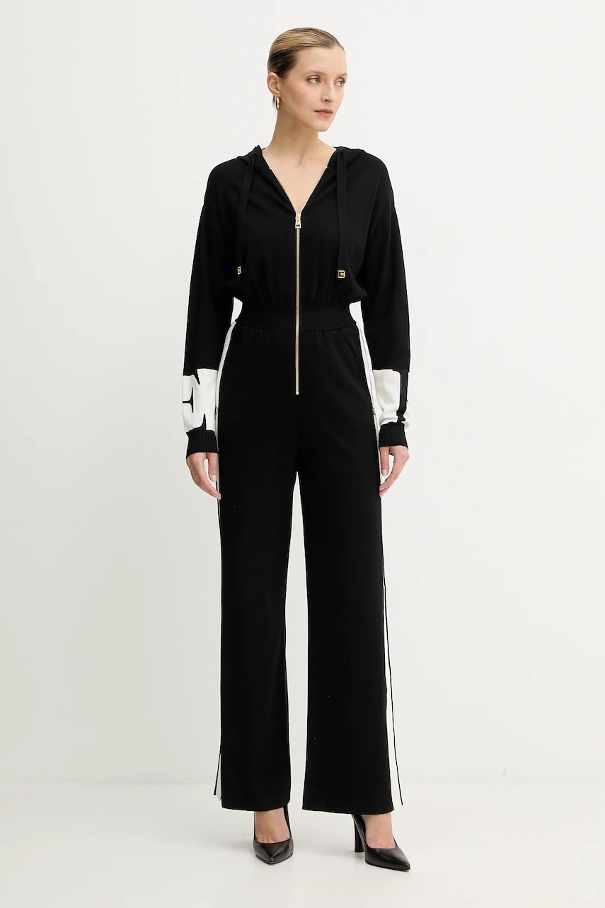 Elisabetta Franchi salopetă culoarea negru, KT61S56E2