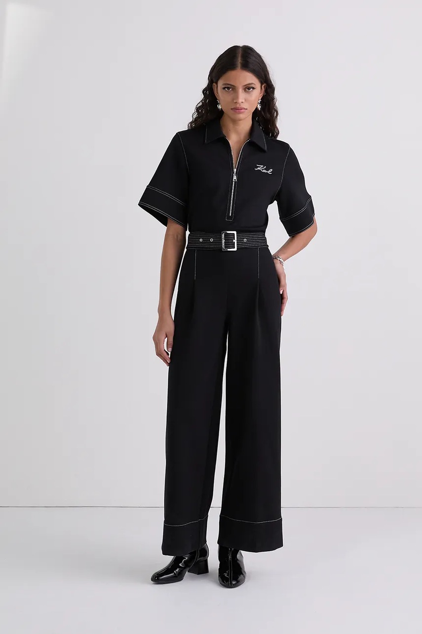 Karl Lagerfeld salopetă culoarea negru, A3W13047