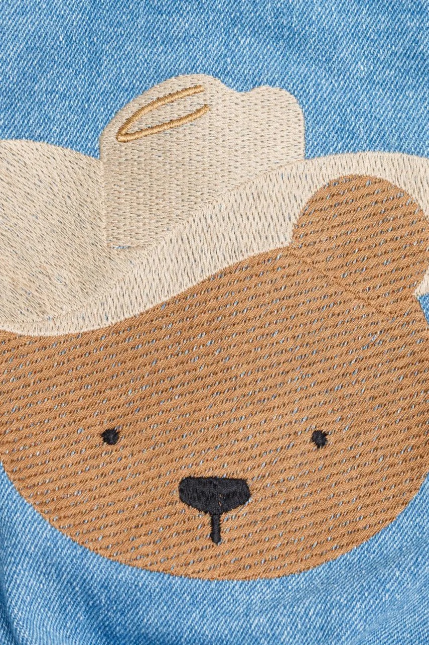 Παιδική φόρμα από βαμβάκι Donsje Lard Denim Jumpsuit Western Bear φωτογραφία