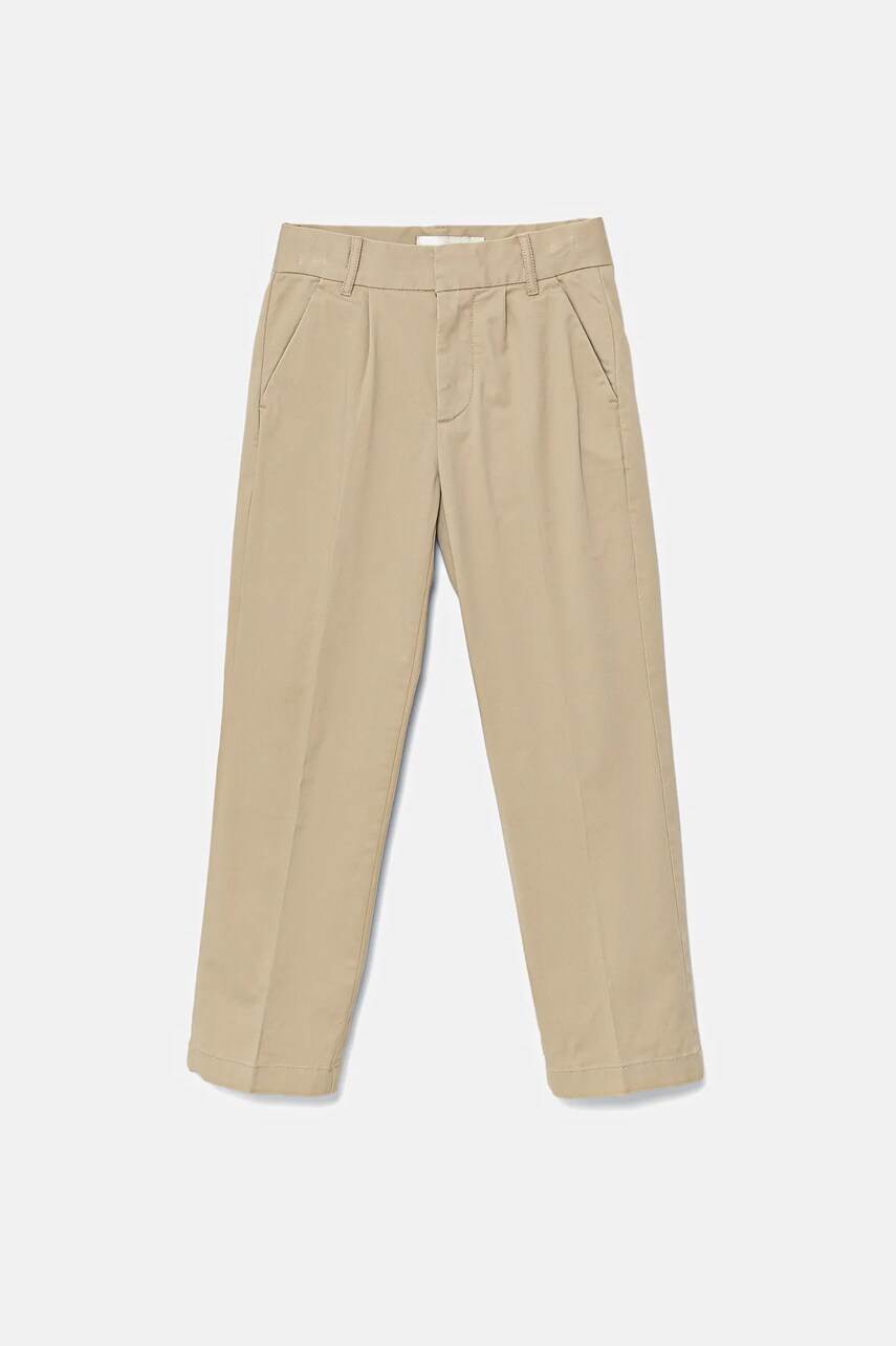 Levně Kalhoty Calvin Klein Jeans CHINO béžová barva, IB0IB02093