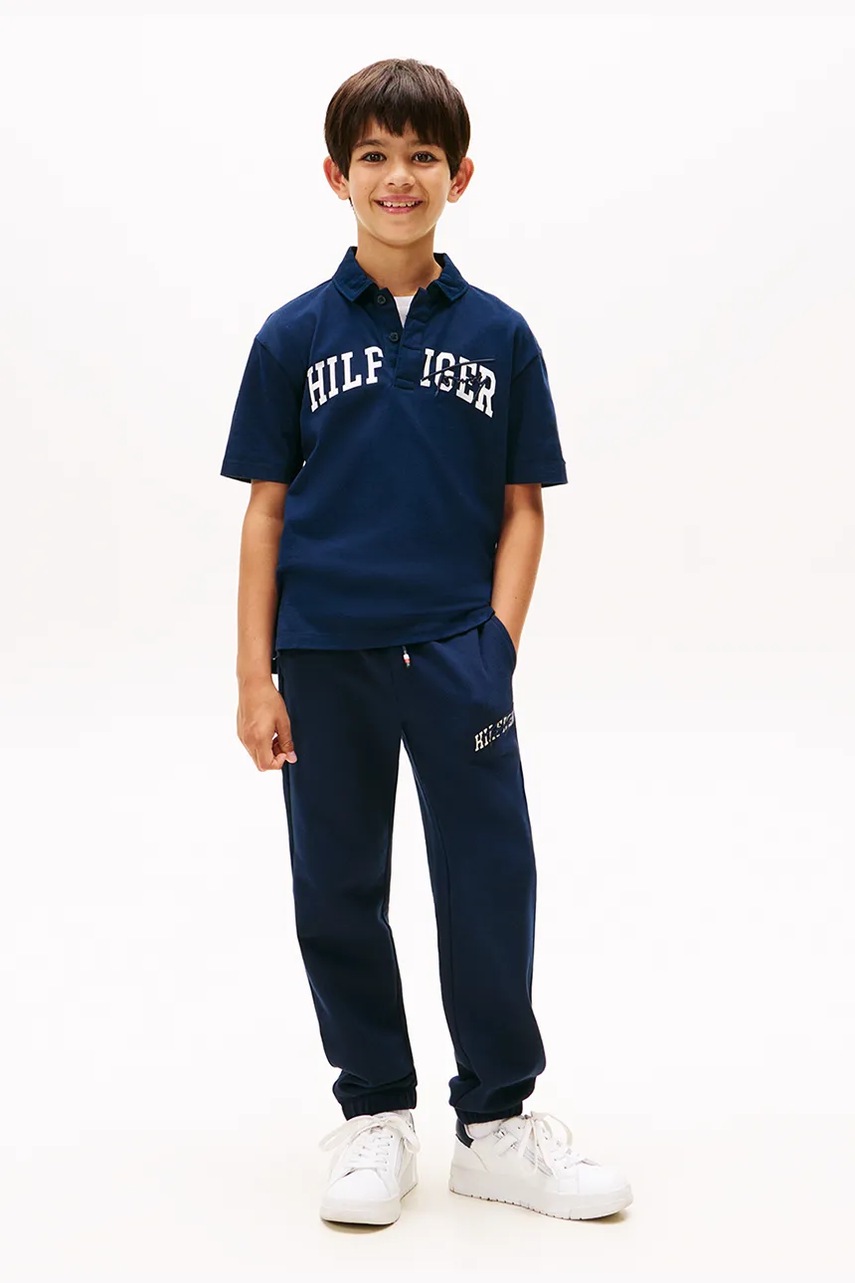 Levně Tepláky Tommy Hilfiger tmavomodrá barva, KB0KB09695