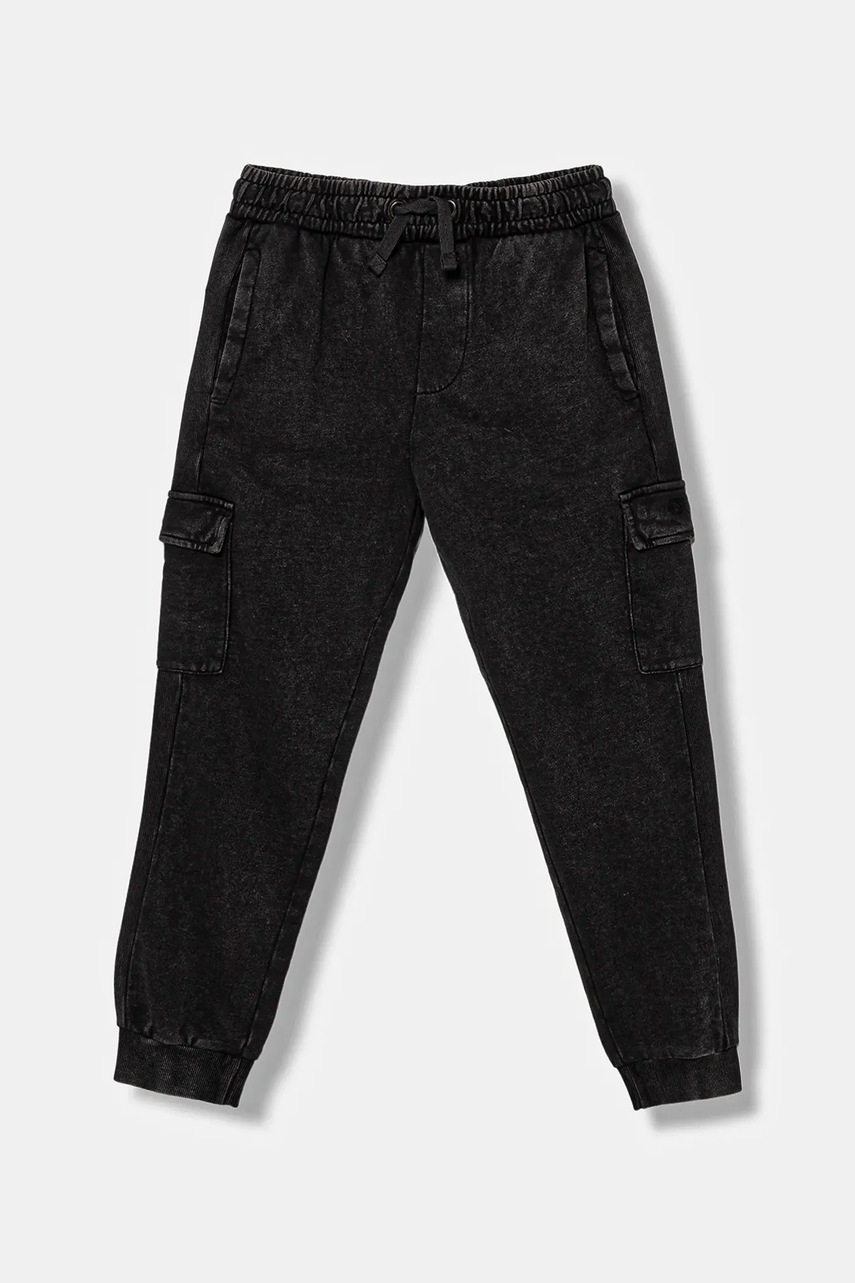 Levně Dětské bavlněné tepláky Guess černá barva, L5YQ16 KAX74