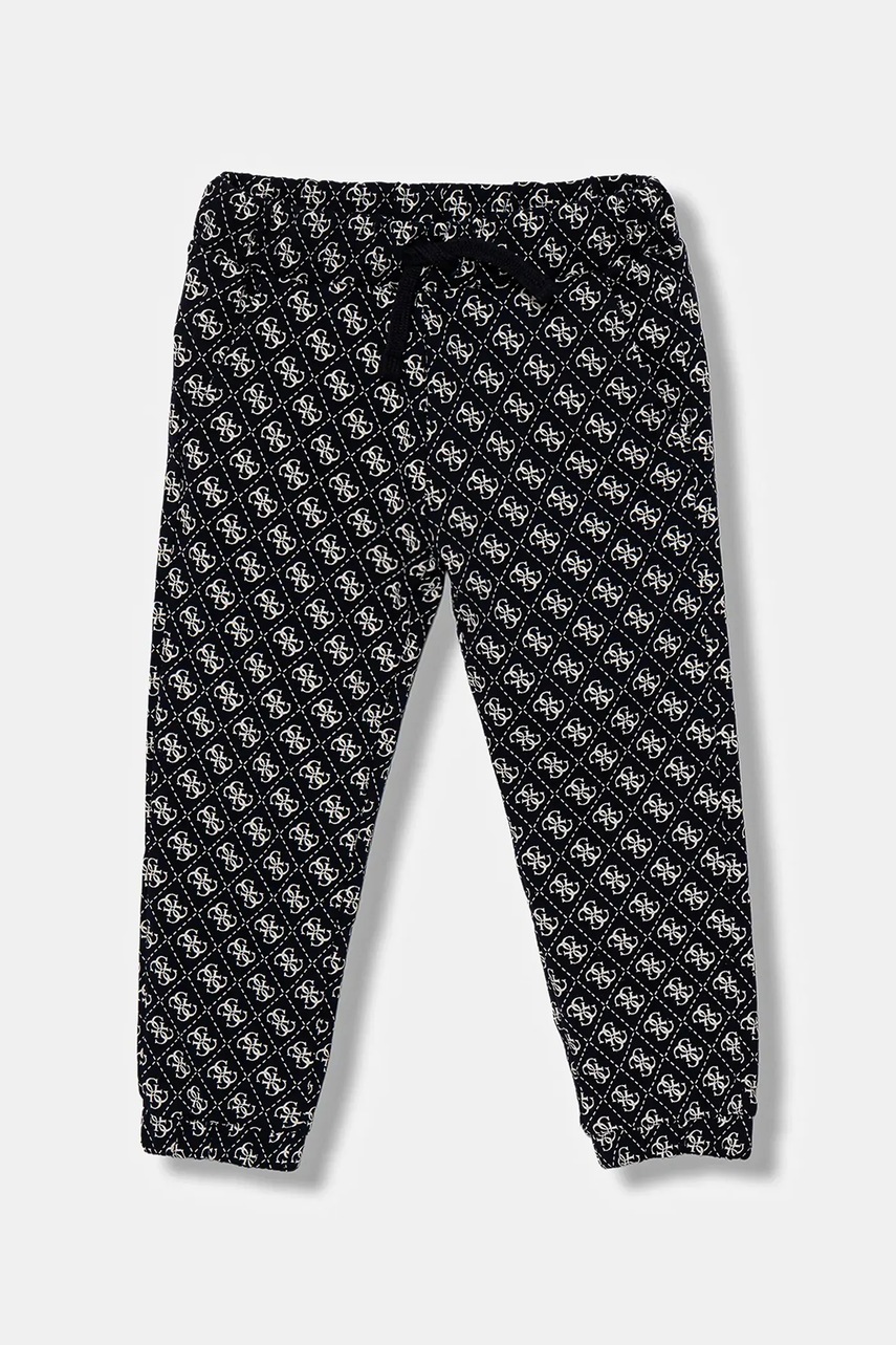 Levně Dětské bavlněné tepláky Guess tmavomodrá barva, N5YQ15 KA6R4