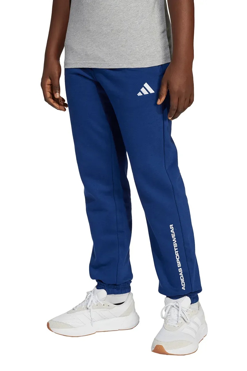 adidas pantaloni de trening pentru copii culoarea bleumarin, cu imprimeu, KC2780