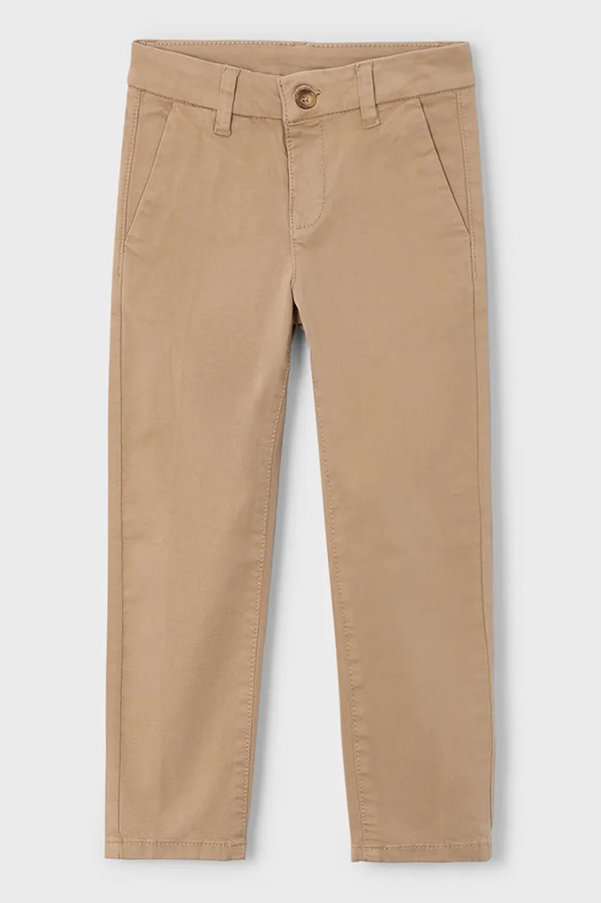 Mayoral pantaloni copii culoarea galben, uni, 513