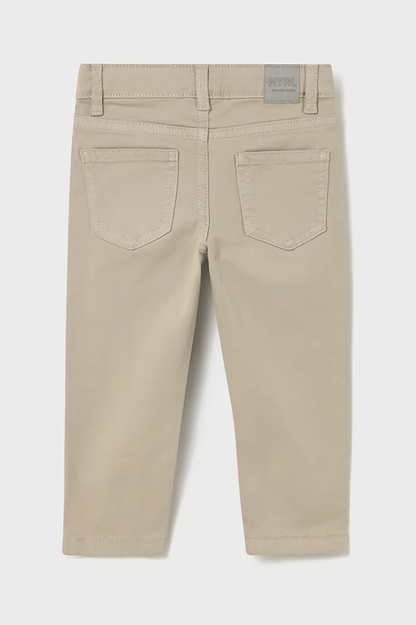 Брюки для младенцев Mayoral slim fit basic цвет бежевый однотонные 563