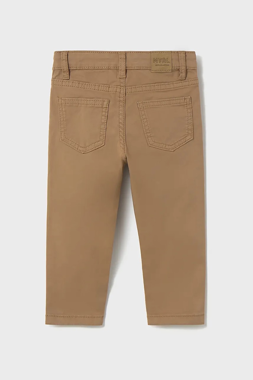 Брюки для младенцев Mayoral slim fit basic цвет коричневый однотонные 563
