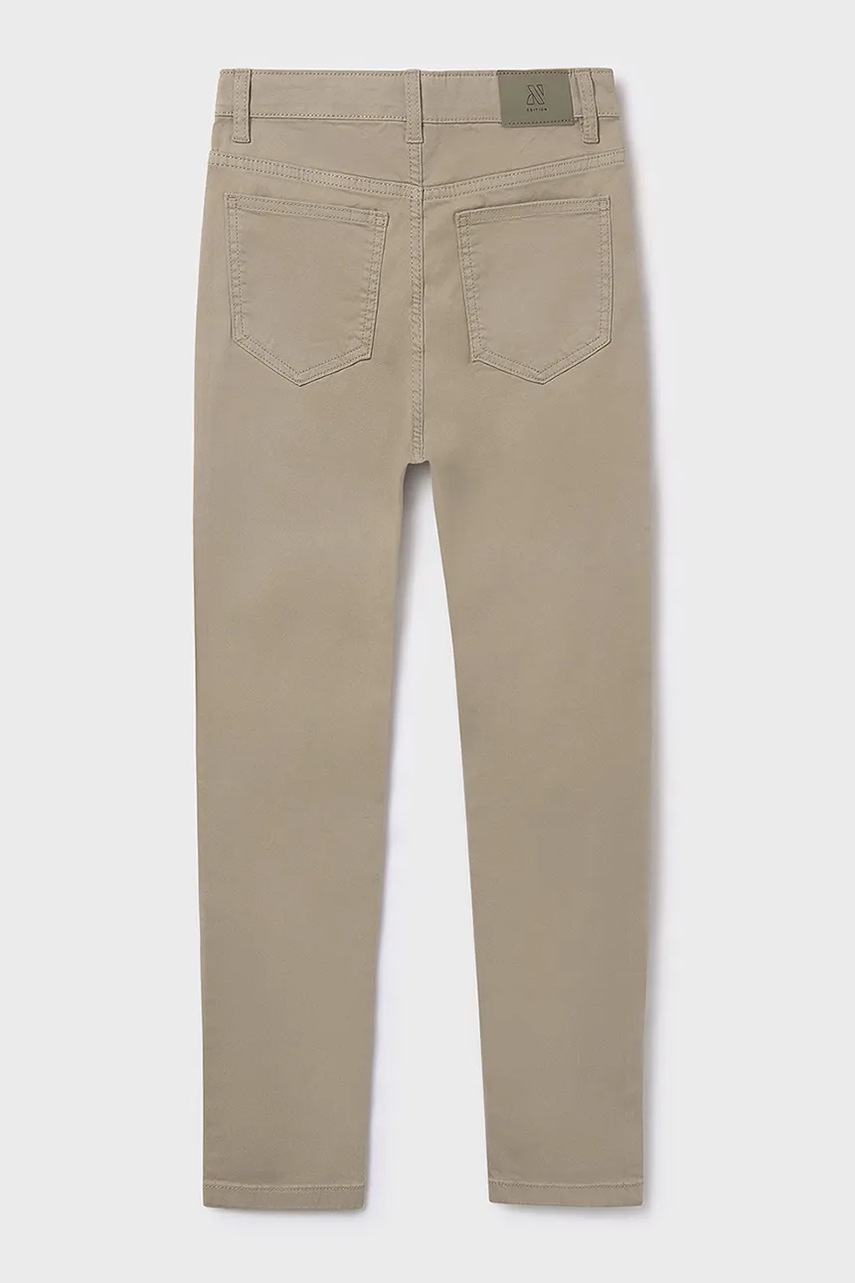 Детские брюки Mayoral slim fit basic цвет бежевый однотонные 582