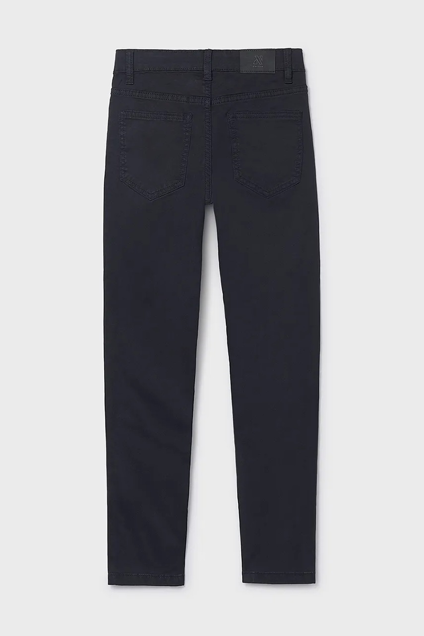 Детские брюки Mayoral slim fit basic цвет чёрный однотонные 582