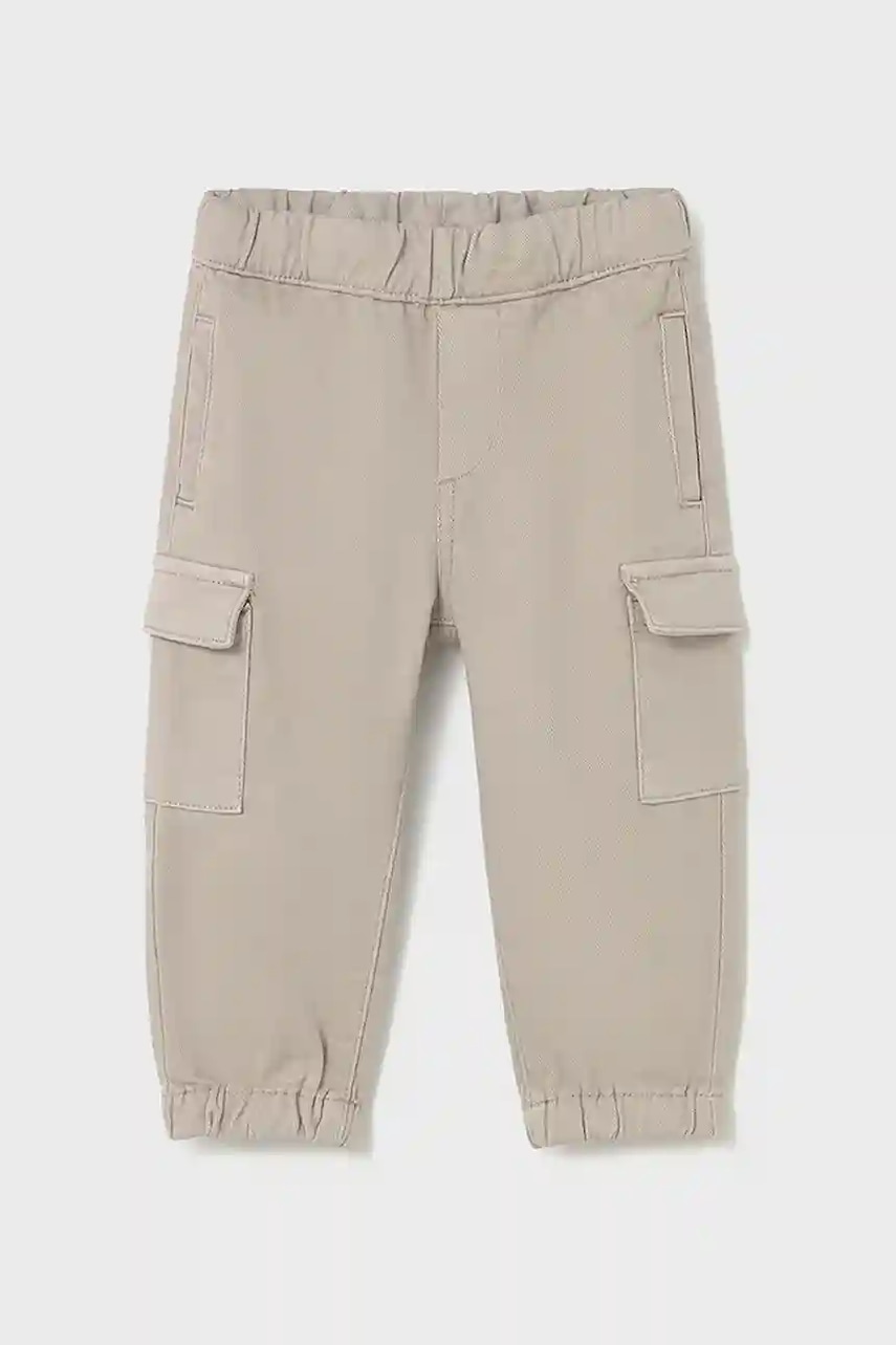 Mayoral pantaloni copii Joggery cargo culoarea maro, uni, 2506