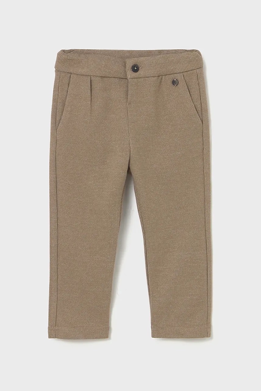 Mayoral pantaloni bebe culoarea maro, melanj, 2511