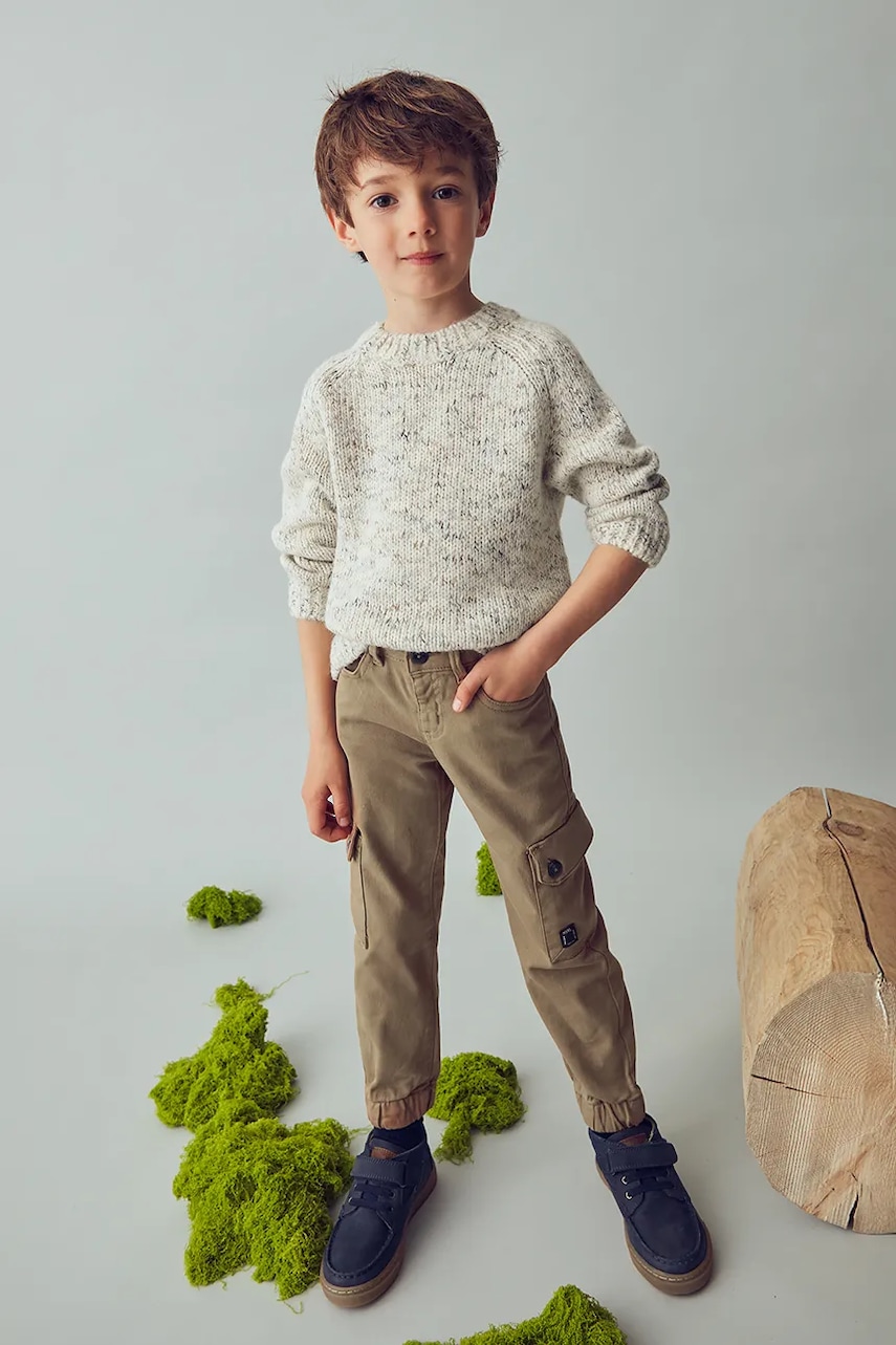 Mayoral pantaloni copii culoarea bej, uni, 4557