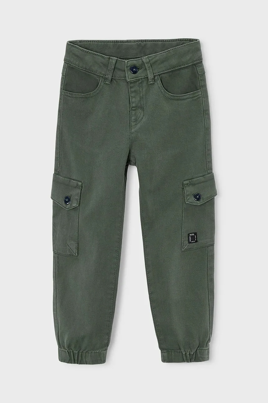 Mayoral pantaloni copii culoarea verde, uni, 4557