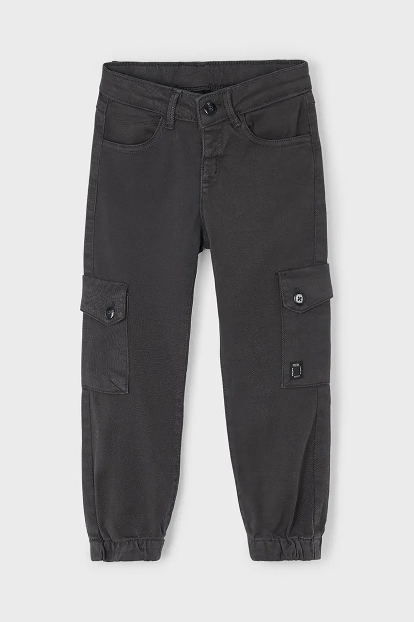 Детские брюки Mayoral цвет чёрный однотонные 4557