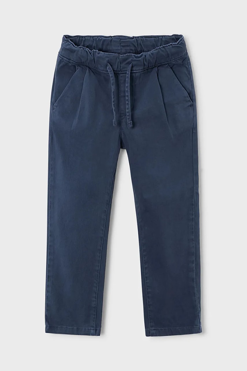 Mayoral pantaloni copii chinosy jogger culoarea bleumarin, uni, 4561