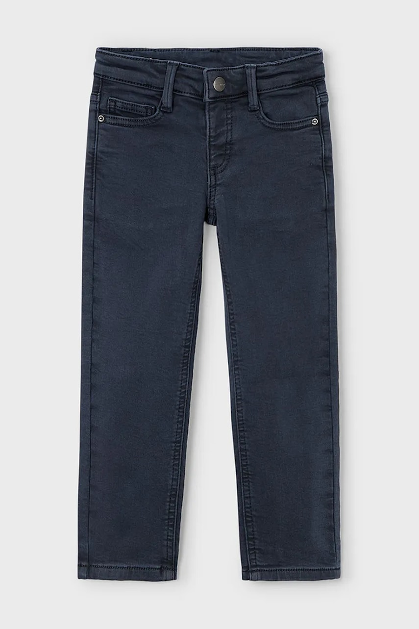 Mayoral pantaloni copii soft regular fit culoarea bleumarin, uni, 4562