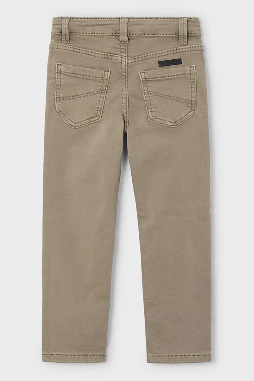 Детские брюки Mayoral soft regular fit цвет зелёный однотонные 4562