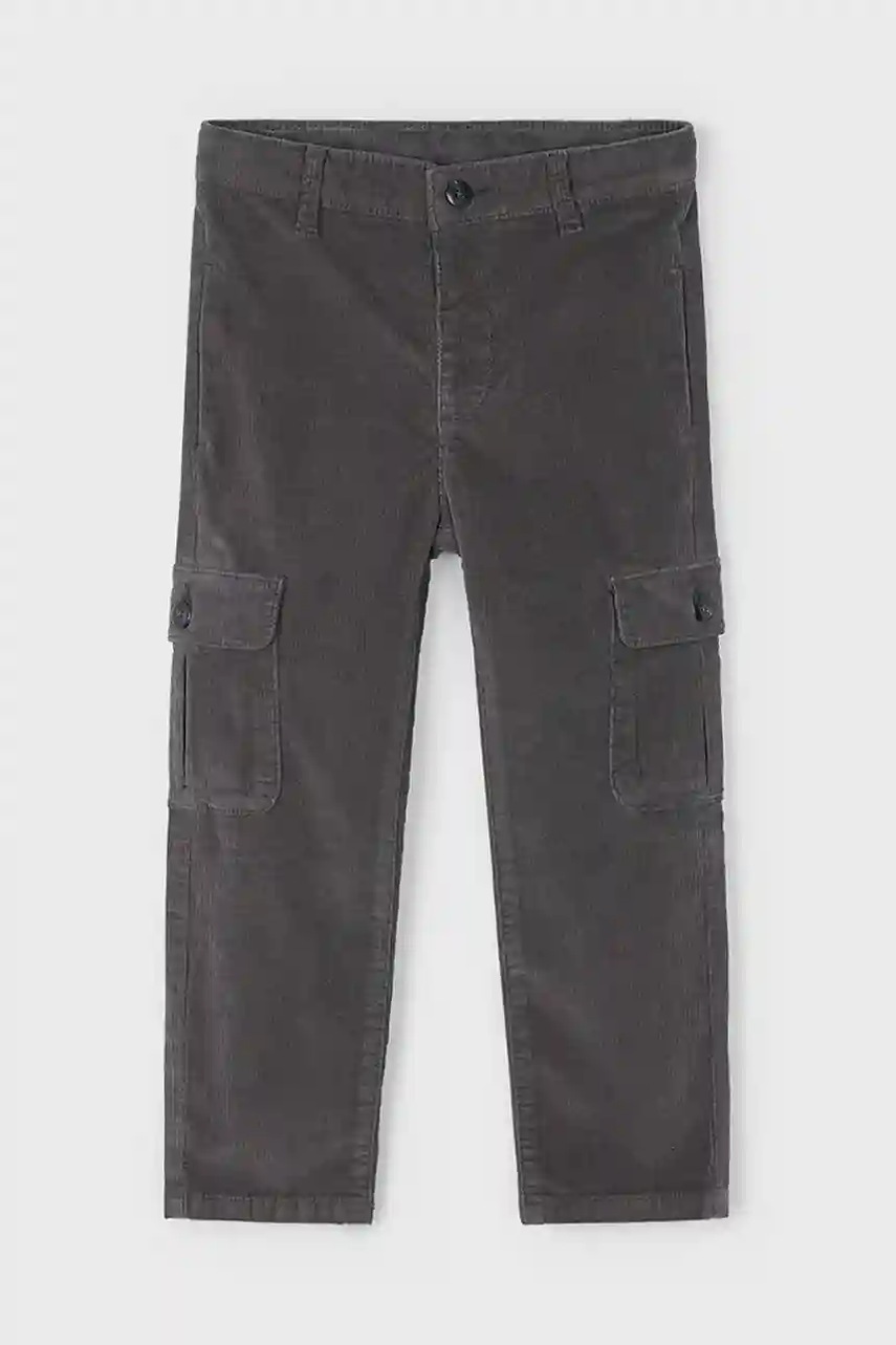 Детские вельветовые брюки Mayoral cargo sztruks однотонные 4564