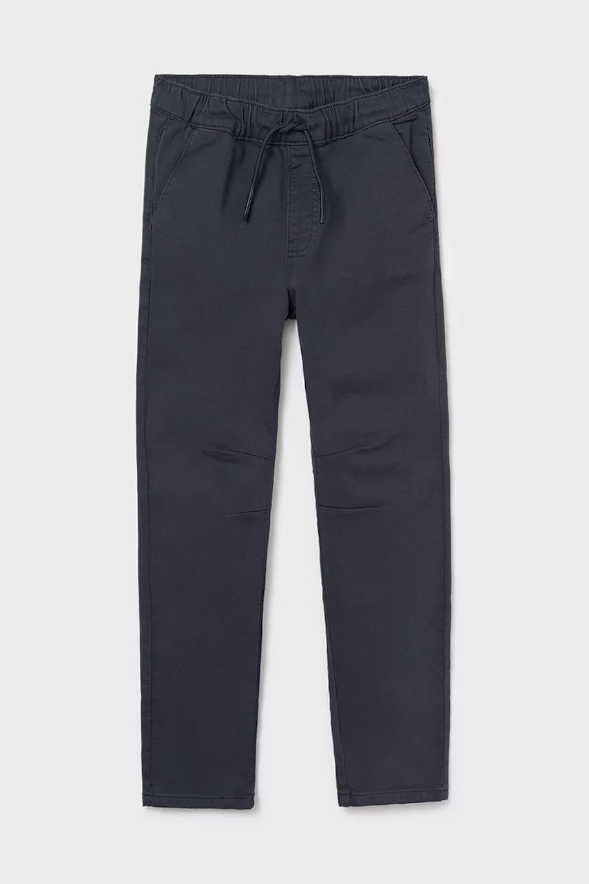 Mayoral pantaloni copii soft jogger culoarea bleumarin, 7563