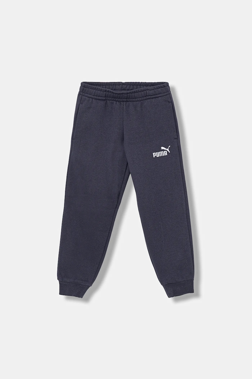 Puma pantaloni de trening pentru copii ESS No. 1 Logo Sweatpants FL PS culoarea bleumarin, cu imprimeu, 684933