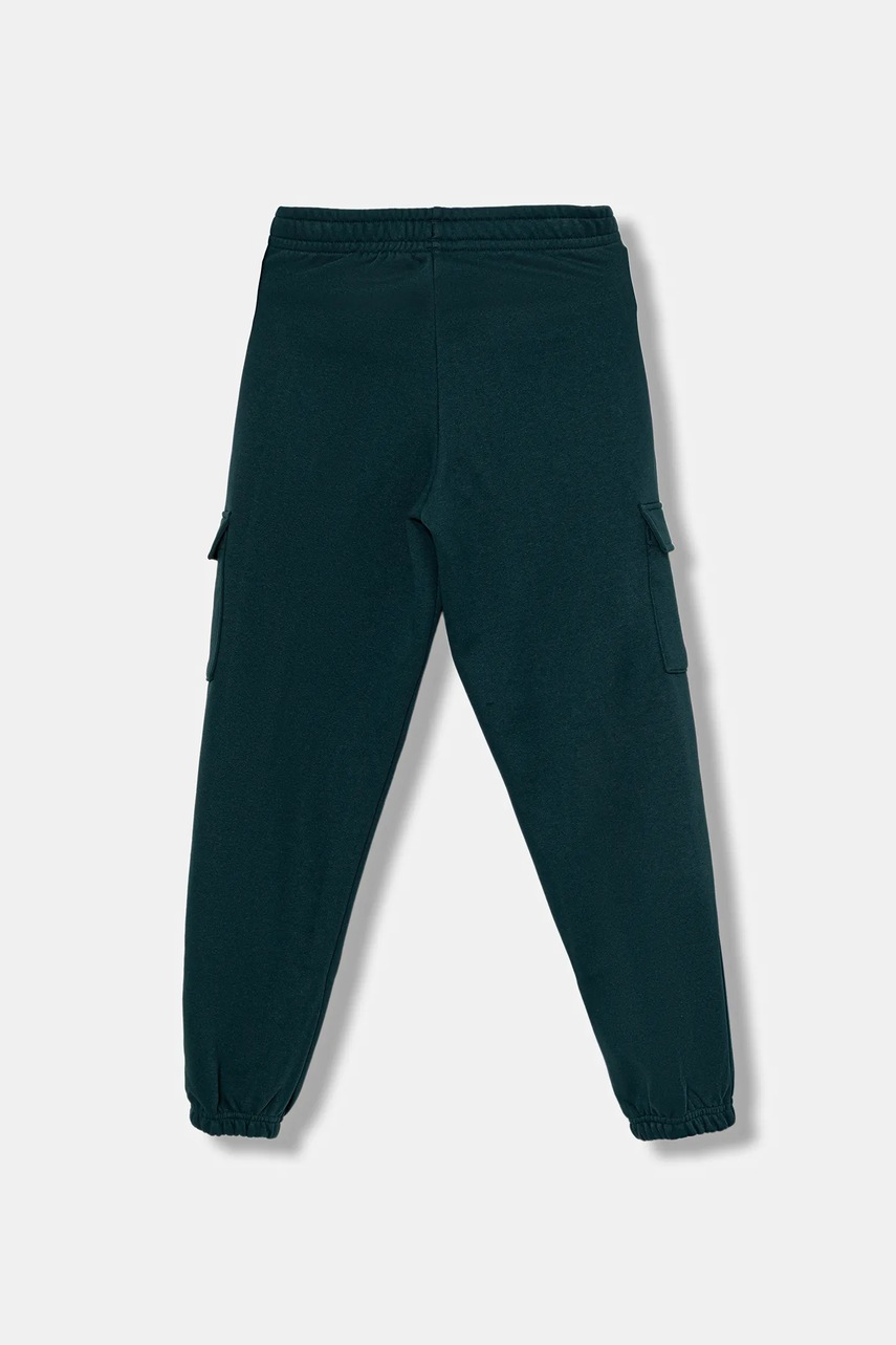 Детские спортивные штаны Puma MID90s Cargo Sweatpants FL B цвет зелёный с принтом 688474