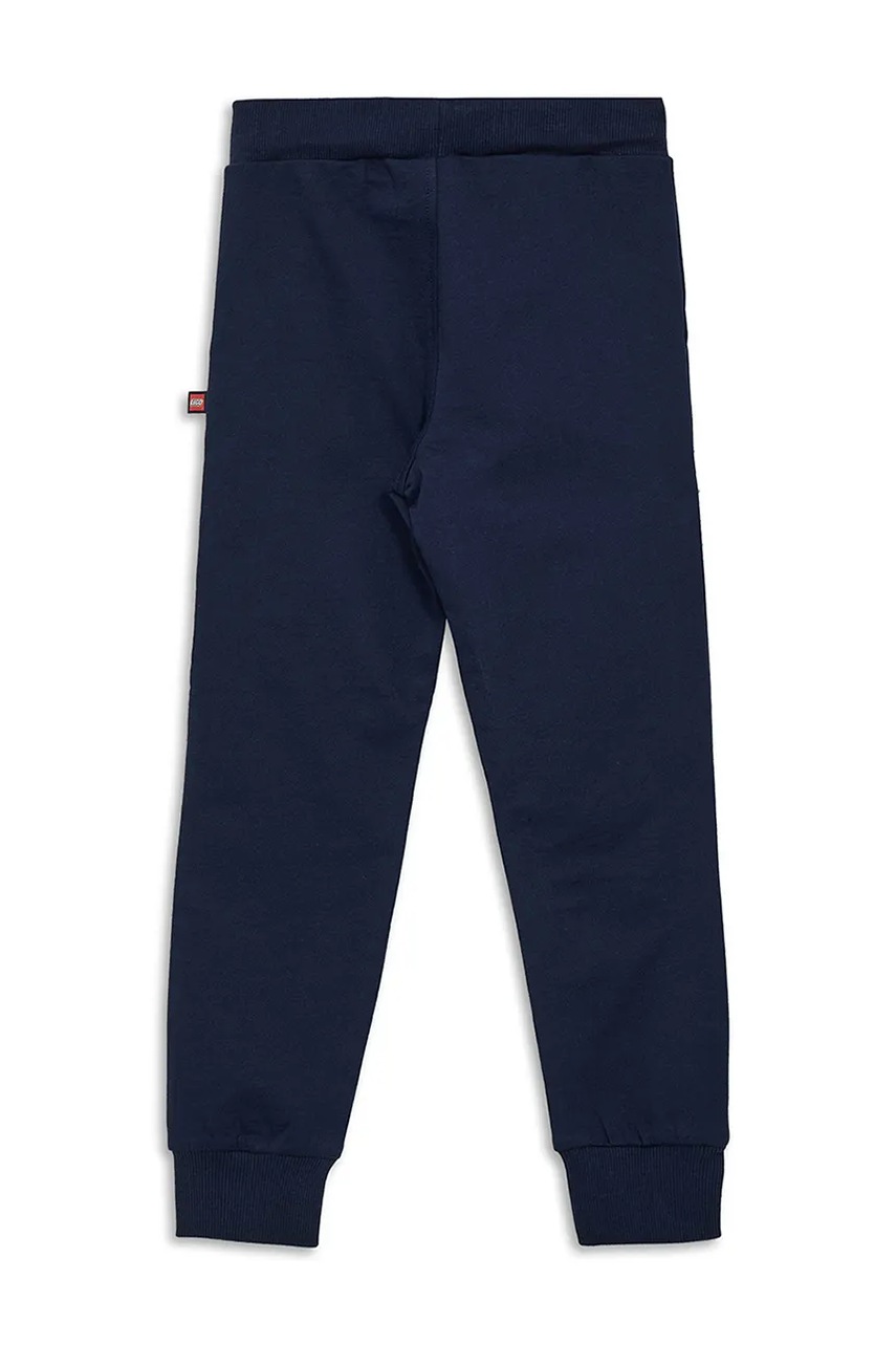 Детские хлопковые штаны Lego LWPASI 601 цвет синий с принтом 11010923