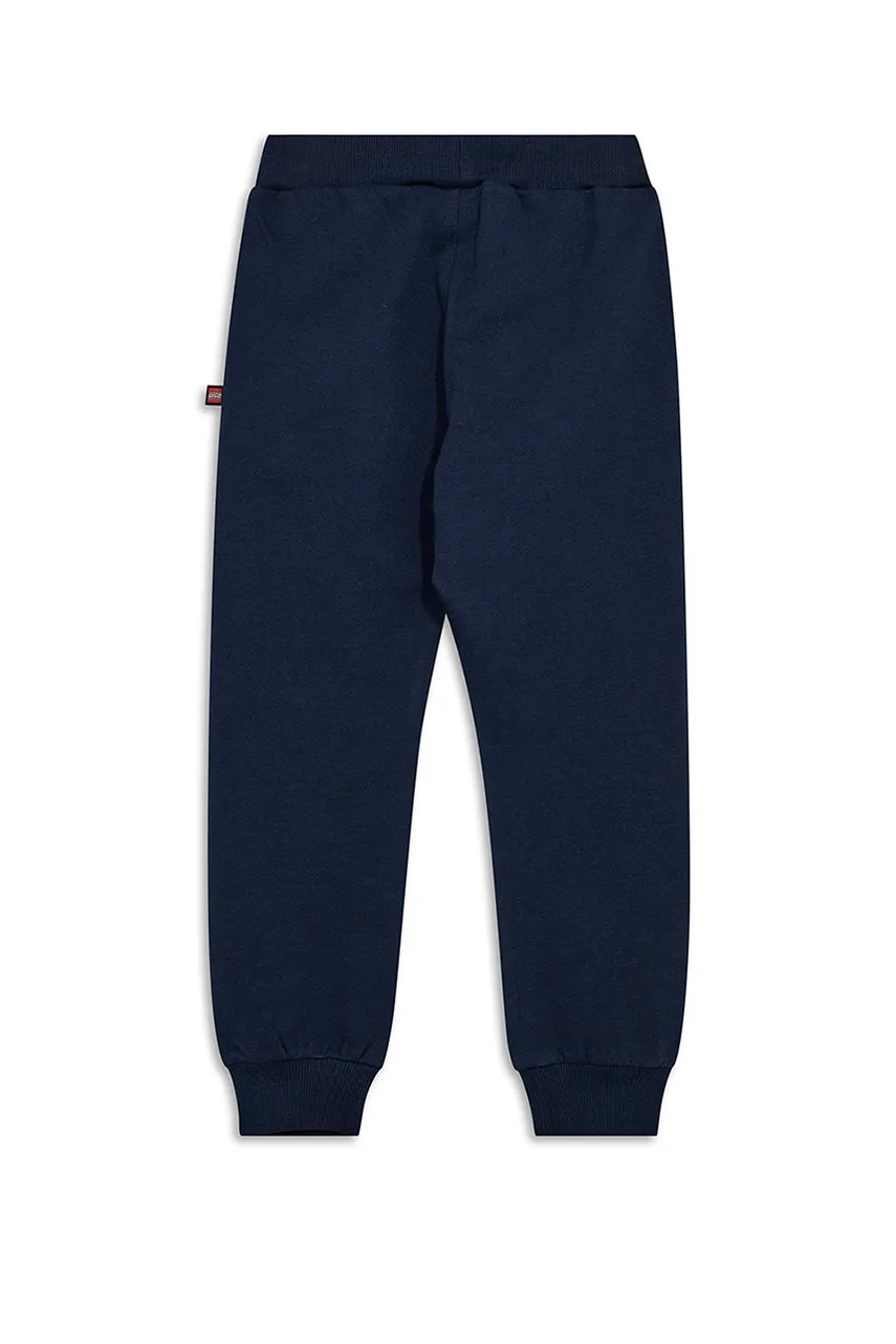 Детские хлопковые штаны Lego LWPASI 700 цвет синий с принтом 11010946