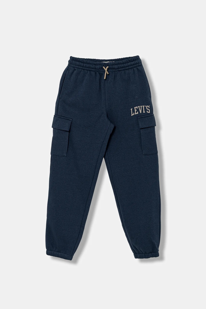 Levně Dětské tepláky Levi's CARGO JOGGER tmavomodrá barva, s potiskem, 9EN651