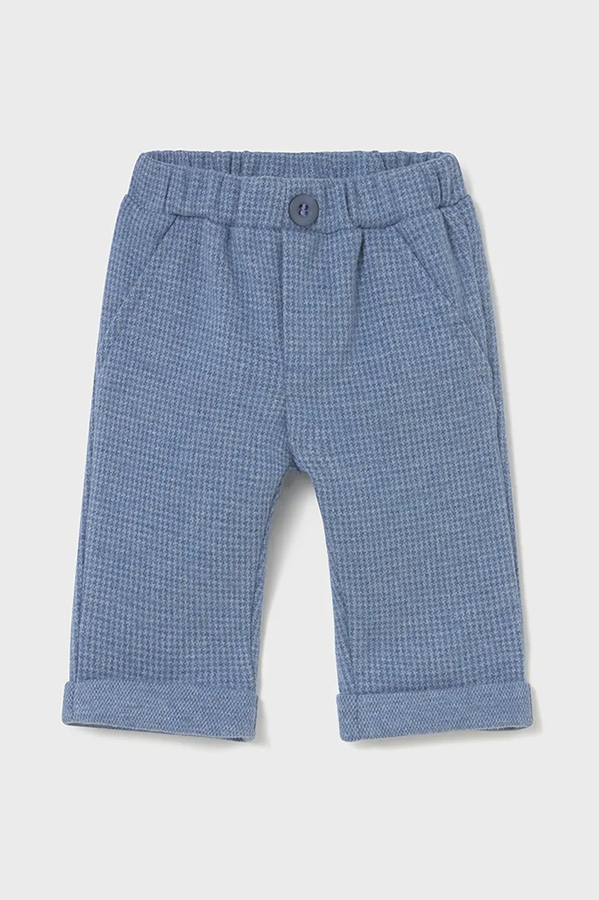 Mayoral Newborn pantaloni bebe culoarea bleumarin, cu imprimeu, 2575