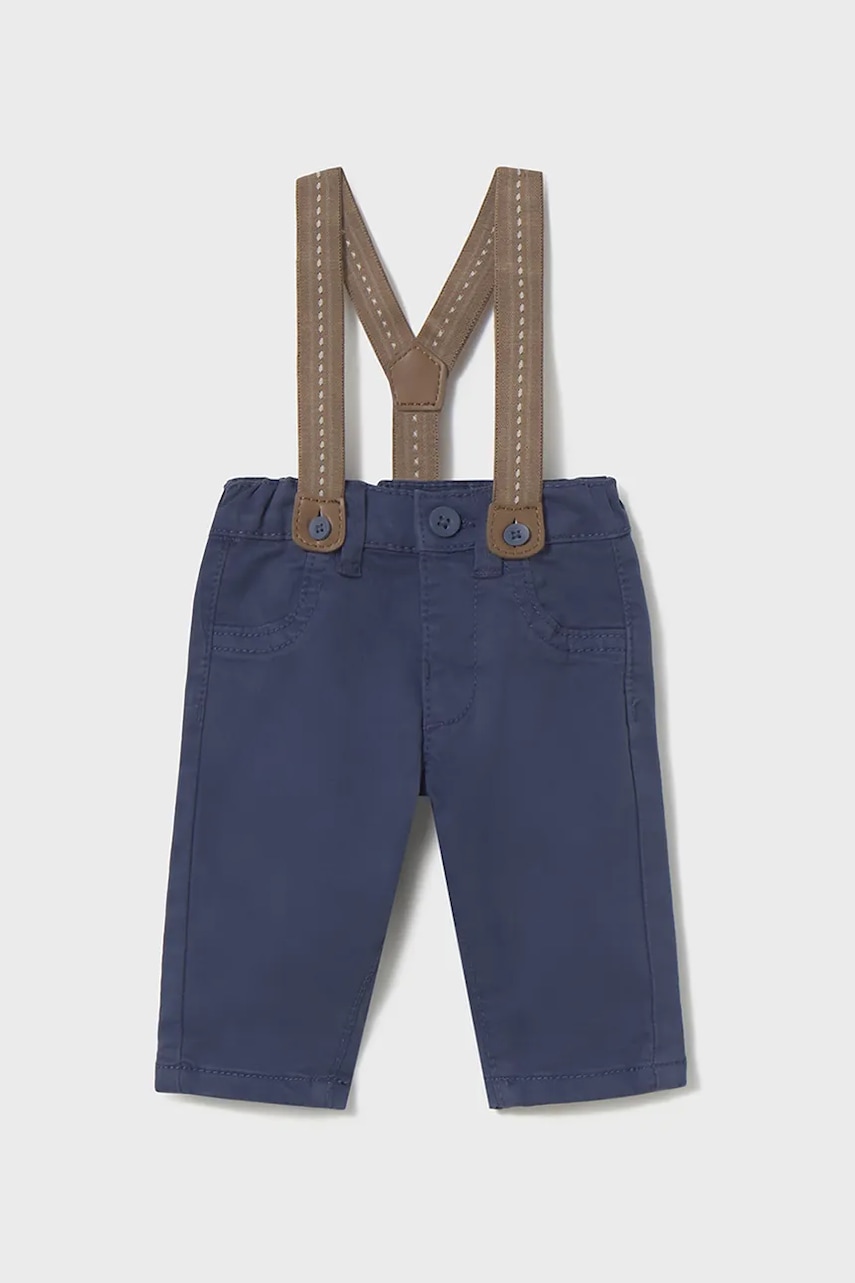 Mayoral Newborn pantaloni bebe culoarea bleumarin, uni, 2576