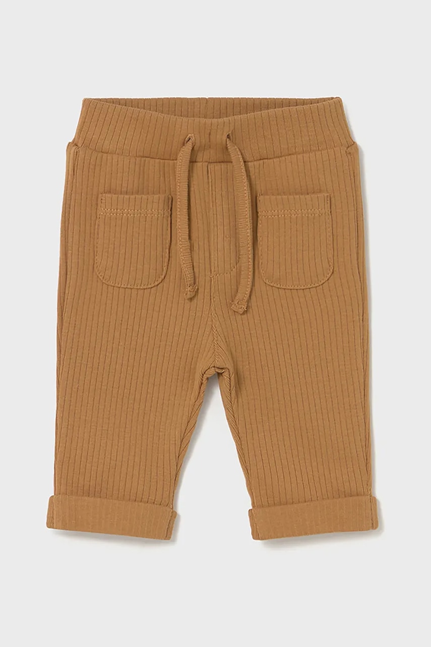 Mayoral Newborn pantaloni bebe culoarea galben, 2578