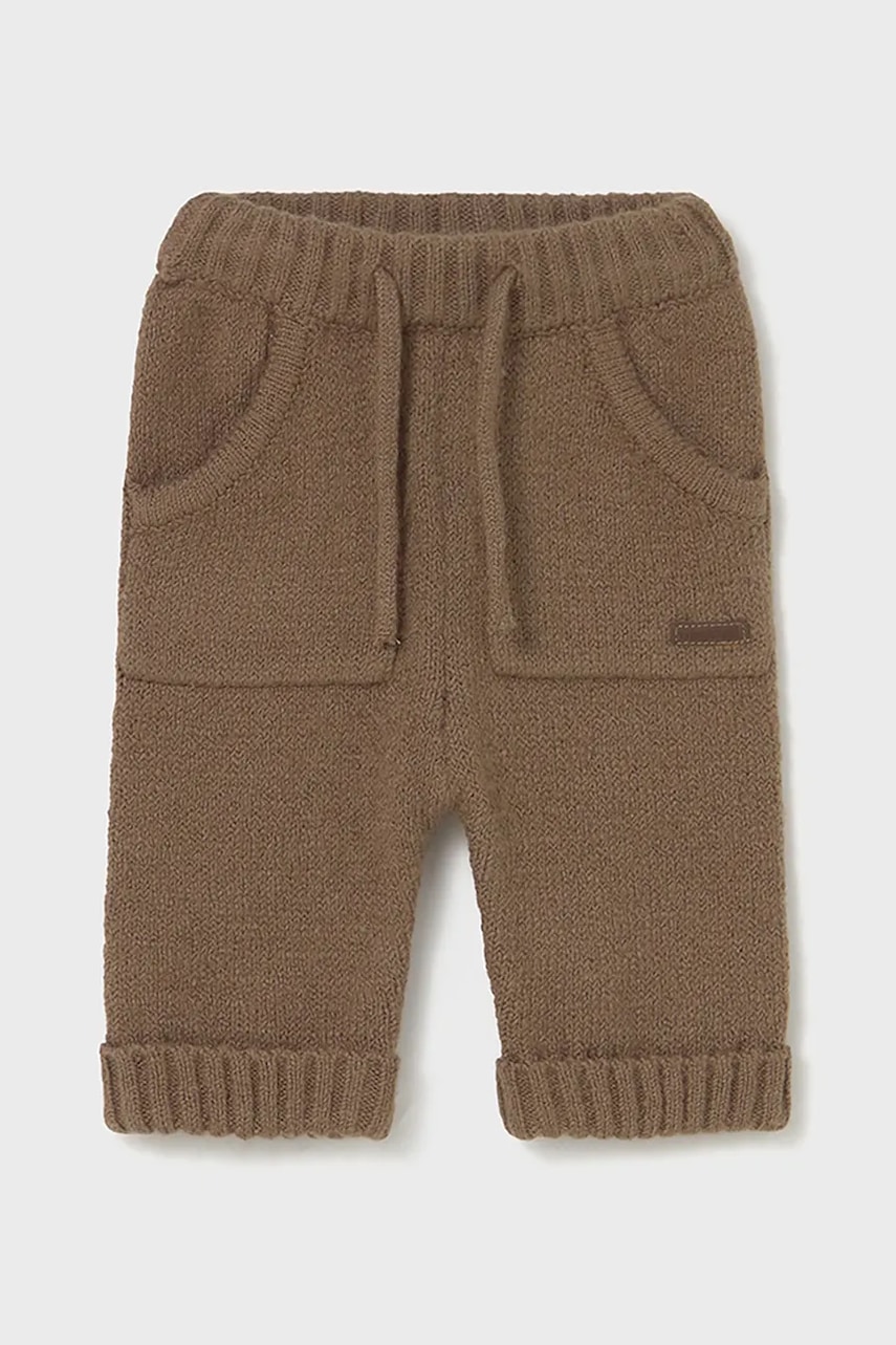 Mayoral Newborn pantaloni bebe culoarea maro, 2579