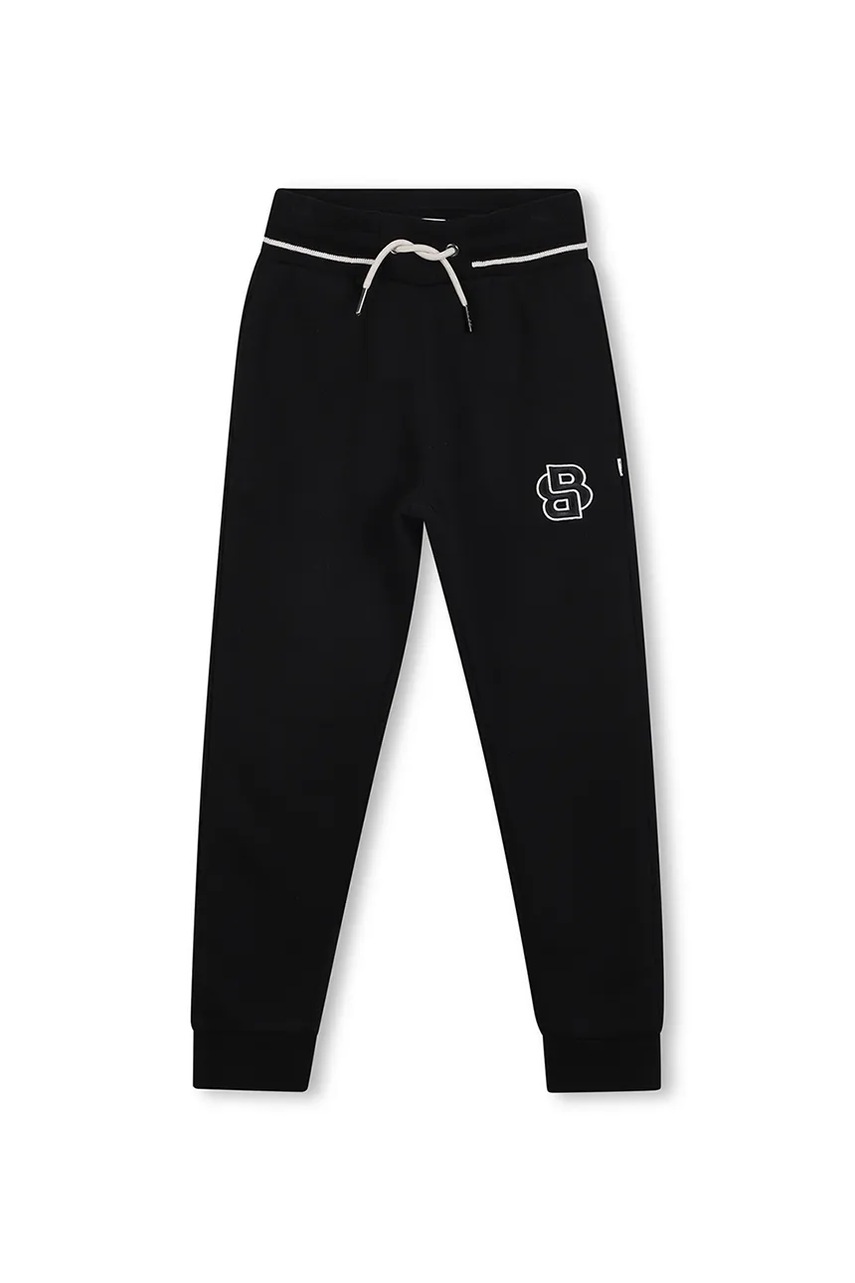 Детские спортивные штаны BOSS цвет чёрный с аппликацией J52291