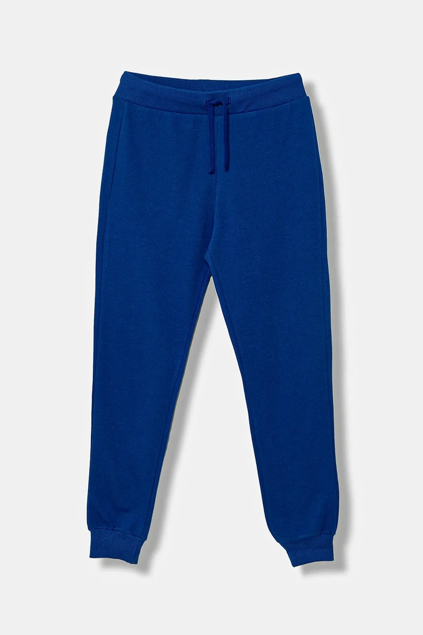 United Colors of Benetton pantaloni de trening din bumbac pentru copii uni, 3J68CF01P