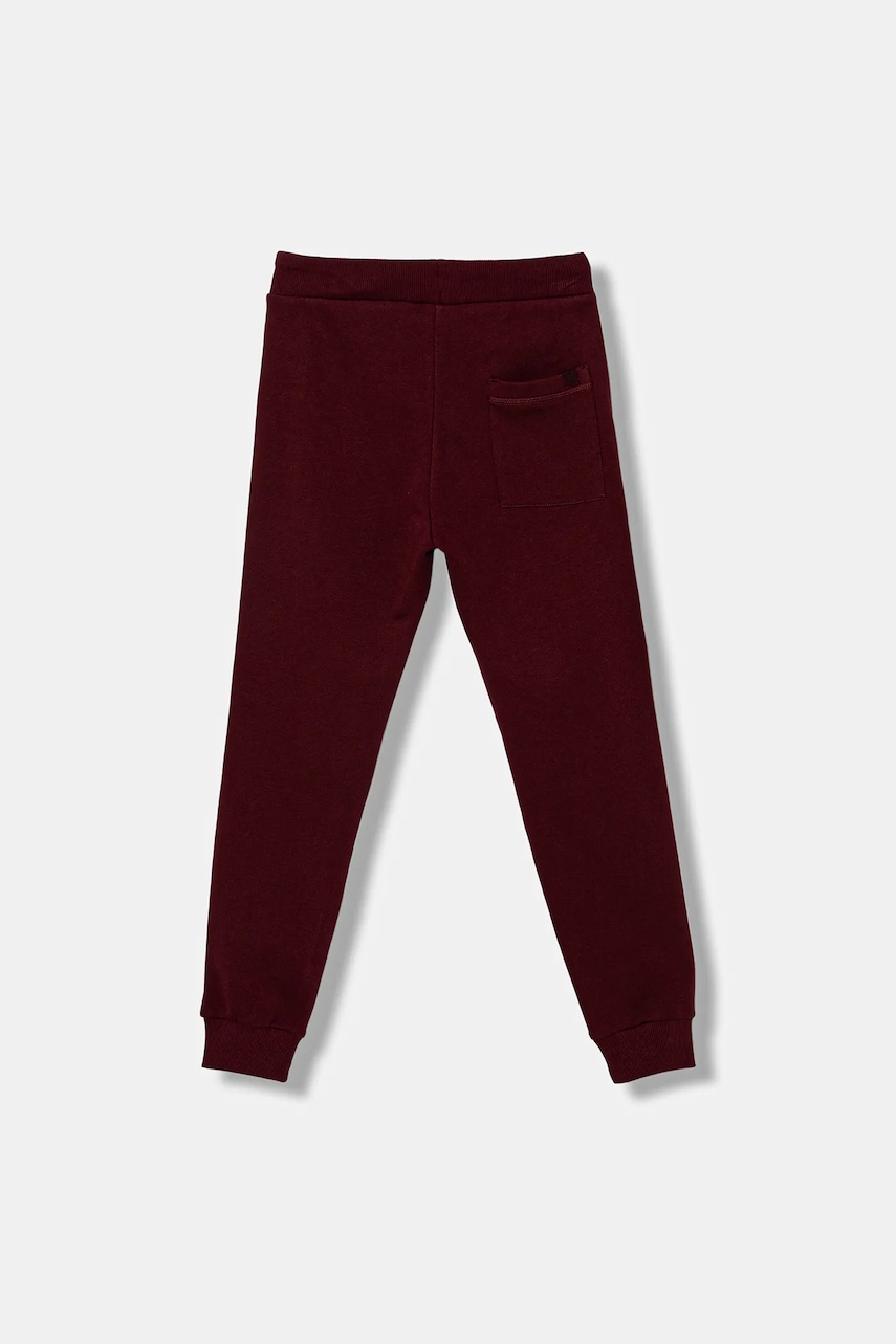 Детские хлопковые штаны United Colors of Benetton цвет бордовый однотонные 3J68CF01P Детские хлопковые штаны United Colors of Benetton цвет бордовый однотонные 3J68CF01P