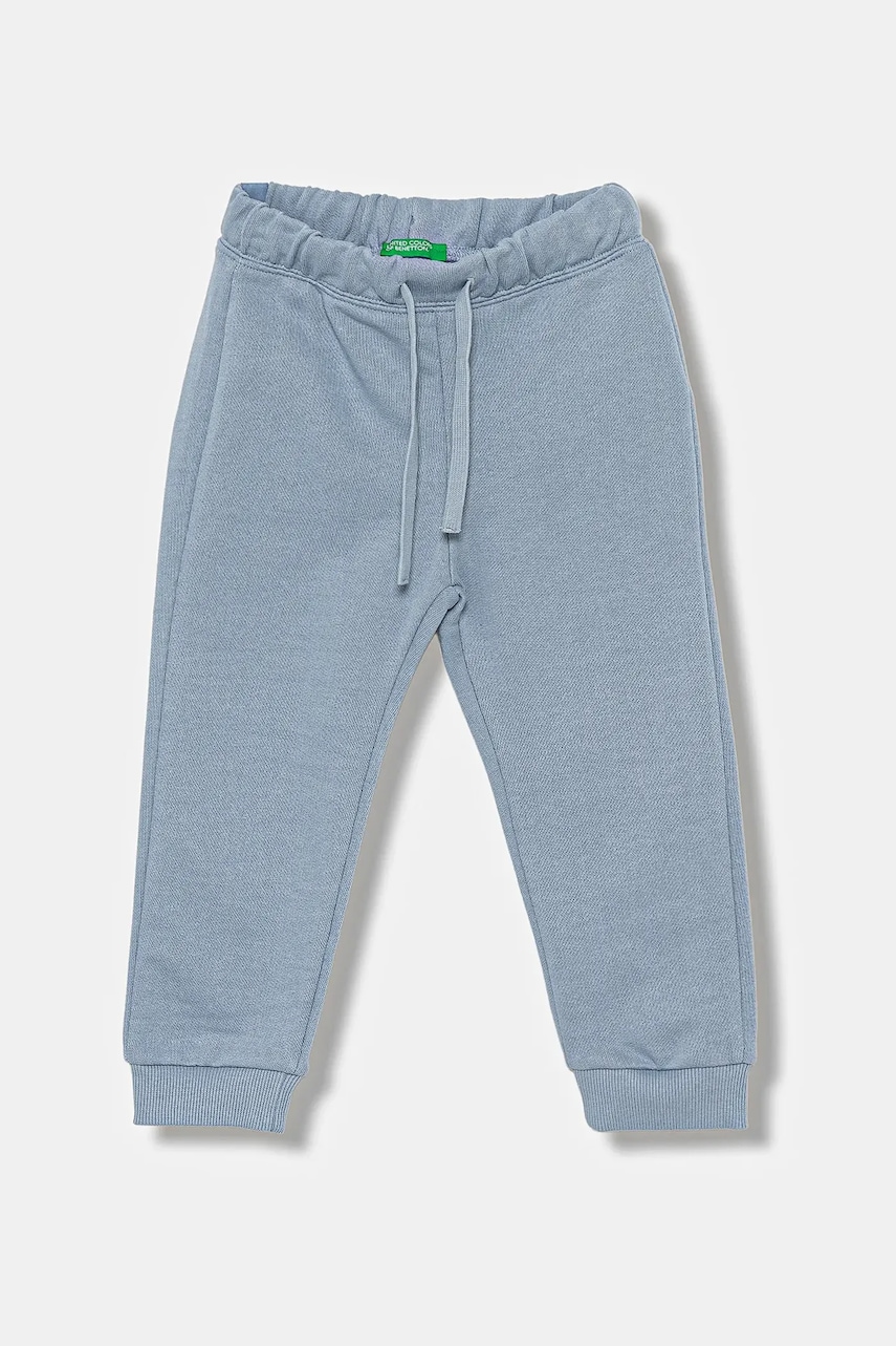 United Colors of Benetton pantaloni de trening din bumbac pentru copii uni, 3J68GF027