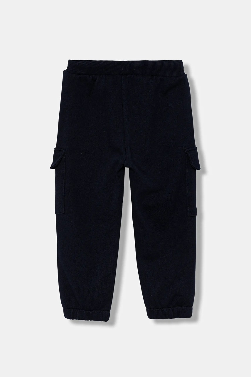 Детские хлопковые брюки United Colors of Benetton цвет синий однотонные 3J68GF045 Детские хлопковые брюки United Colors of Benetton цвет синий однотонные 3J68GF045