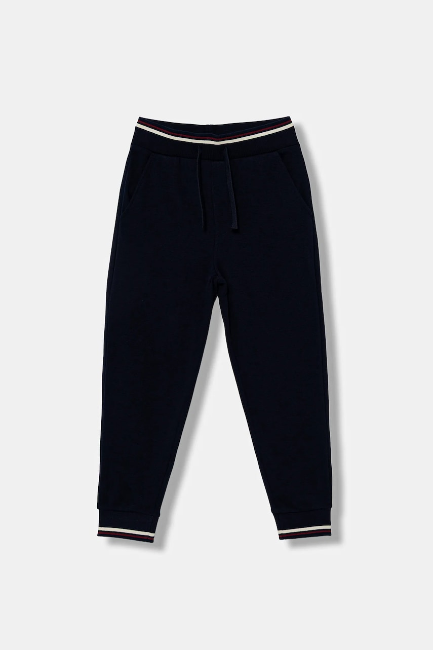 United Colors of Benetton pantaloni de trening pentru copii culoarea bleumarin, uni, 32N4CF06E