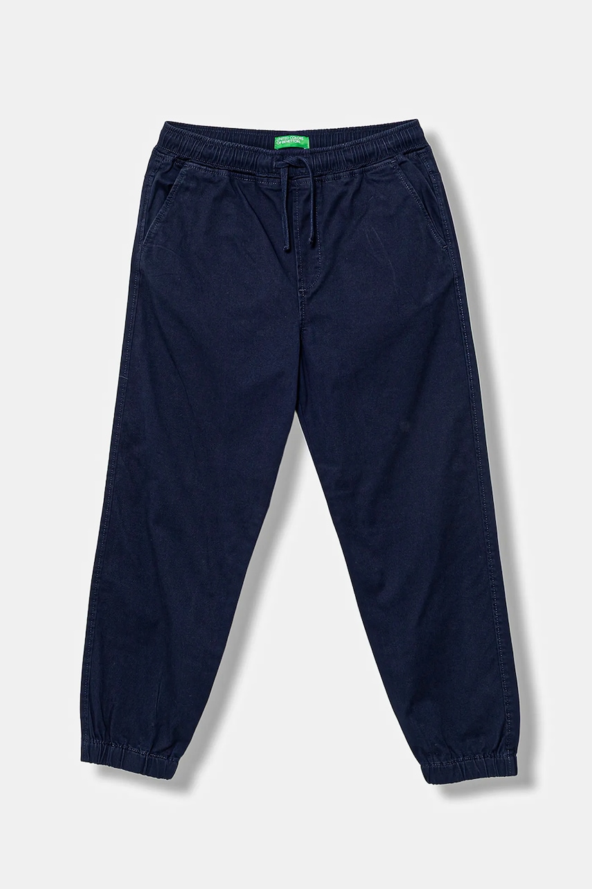 United Colors of Benetton pantaloni copii culoarea bleumarin, uni, 4RHPCF03L