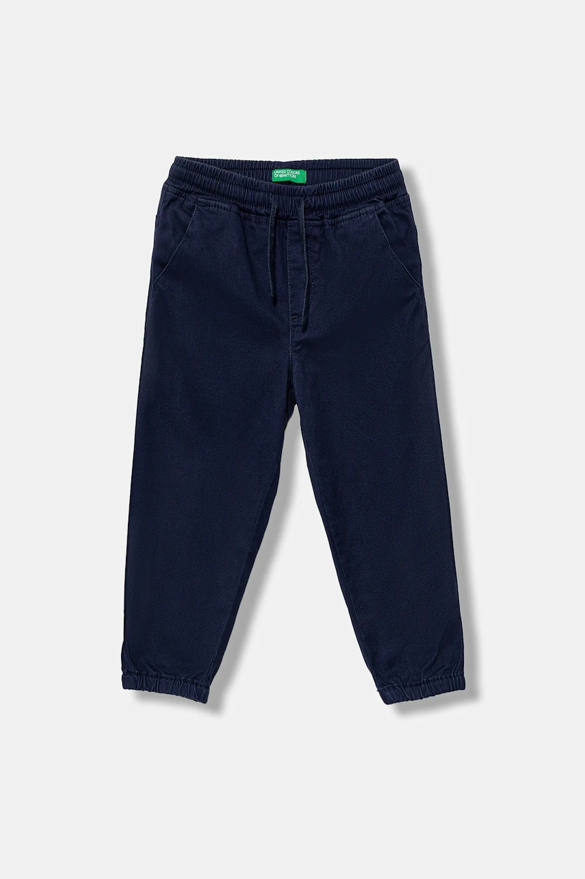 United Colors of Benetton pantaloni copii culoarea bleumarin, uni, 4RHPGF021