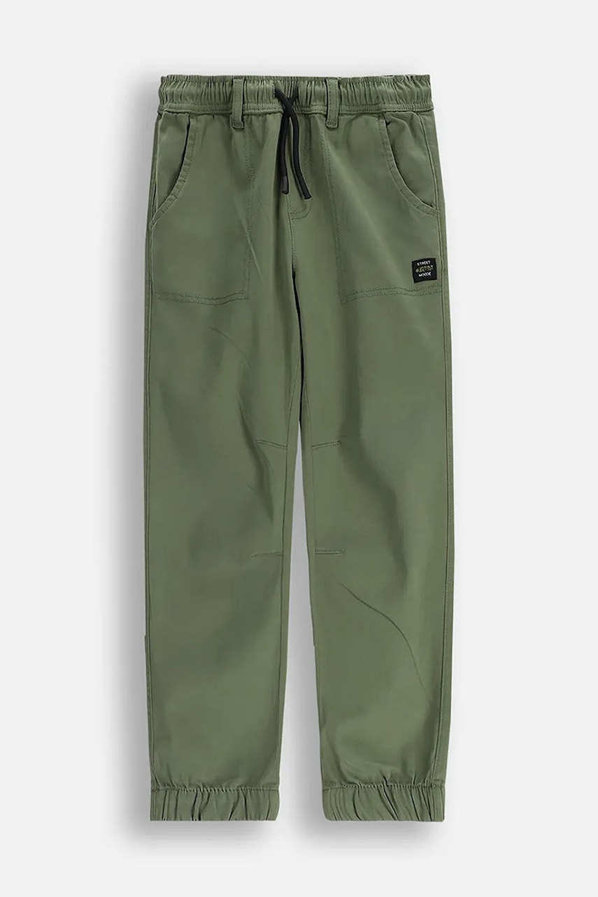 Coccodrillo pantaloni copii culoarea verde, uni, SPORTS BOY JUNIOR