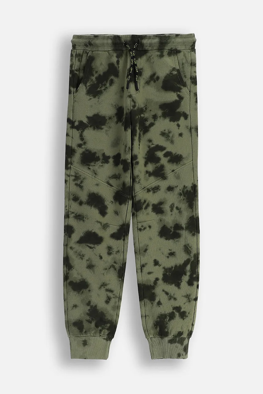 Coccodrillo pantaloni de trening din bumbac pentru copii culoarea verde, cu imprimeu, SPORTS BOY JUNIOR