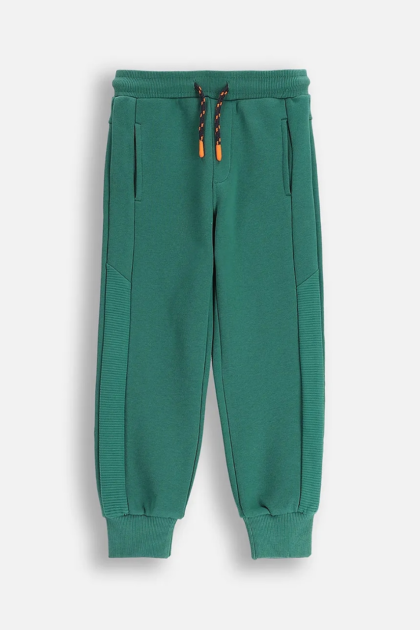 Coccodrillo pantaloni de trening pentru copii culoarea verde, uni, YETI BOY KIDS