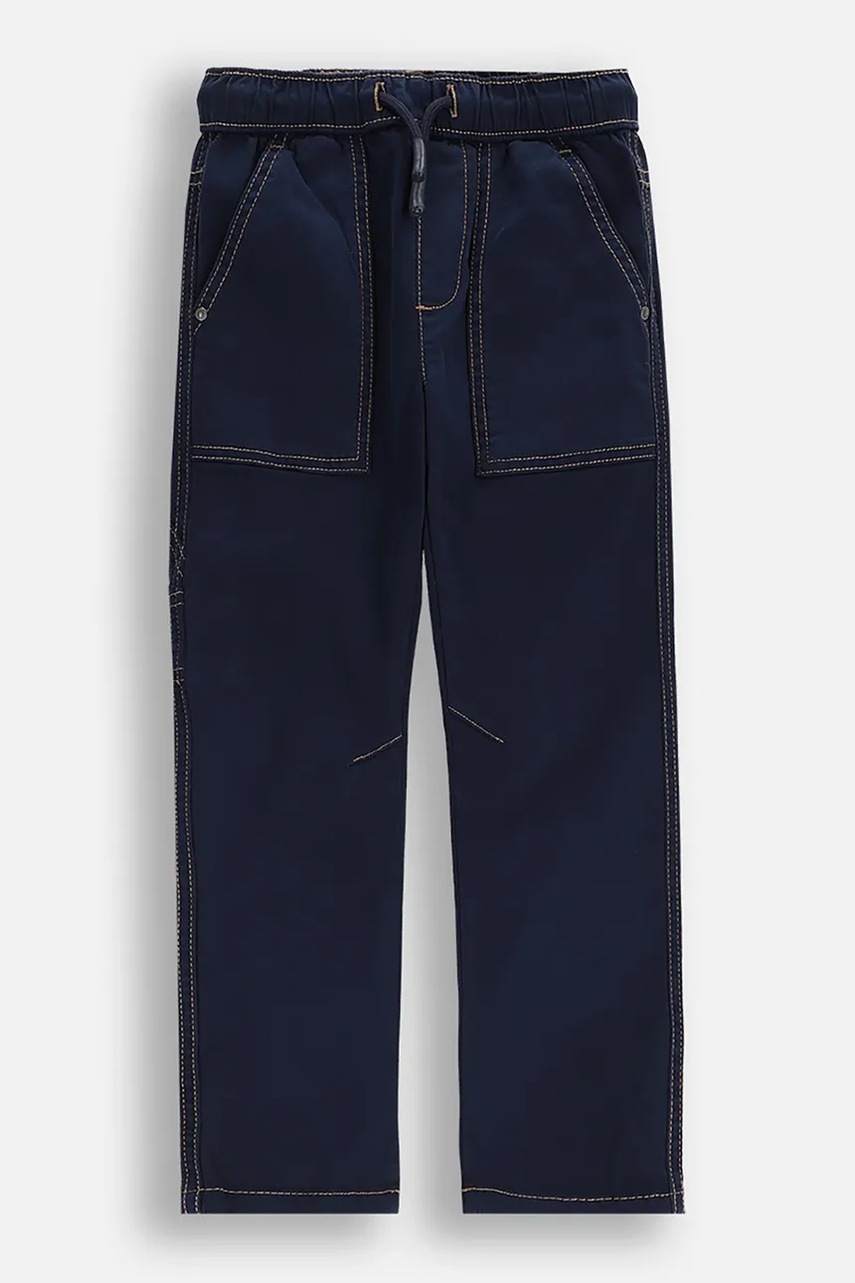 Coccodrillo pantaloni copii culoarea bleumarin, uni, YETI BOY KIDS