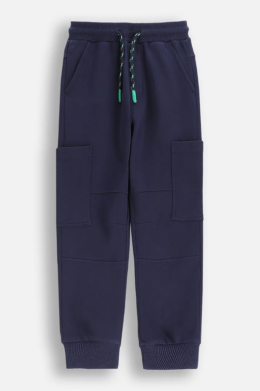Coccodrillo pantaloni de trening pentru copii culoarea bleumarin, cu imprimeu, YETI BOY KIDS